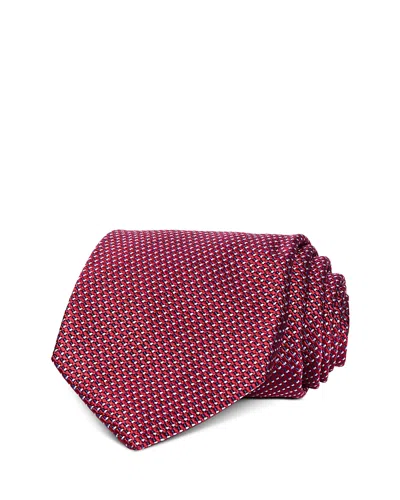 David Donahue Jacquard Classic Silk Blend Tie In Red
