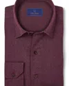 David Donahue Men's Button Down Shirt In Hidden Wine In Burgundy
