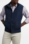 David Donahue Merino Wool Blend Flight Vest In Multi