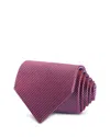David Donahue Micro Geo Pattern Silk Classic Tie In Pink