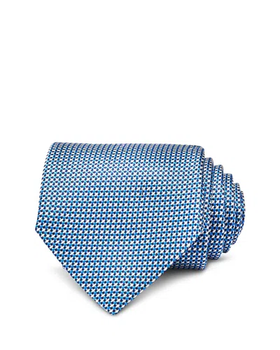 David Donahue Micro Jacquard Silk Tie In Blue