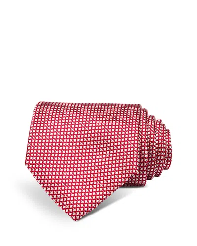 David Donahue Micro Jacquard Silk Tie In Red