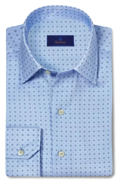DAVID DONAHUE DAVID DONAHUE NEAT DIAMOND PRINT SPORT SHIRT