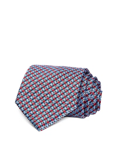 David Donahue Neat Silk Classic Tie In Multi