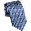 David Donahue Neat Silk Tie In Blue