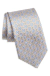 David Donahue Neat Silk Tie In Dune