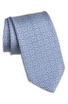 David Donahue Neat Silk Tie In Gray