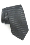 David Donahue Neat Silk Tie In Black