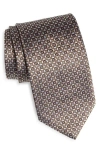 David Donahue Neat Silk Tie In Multi