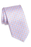 David Donahue Neat Silk Tie In Pink