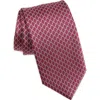 David Donahue Neat Silk Tie In Red