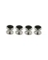 David Donahue Onyx Inlay Stud Set In Silver/onyx