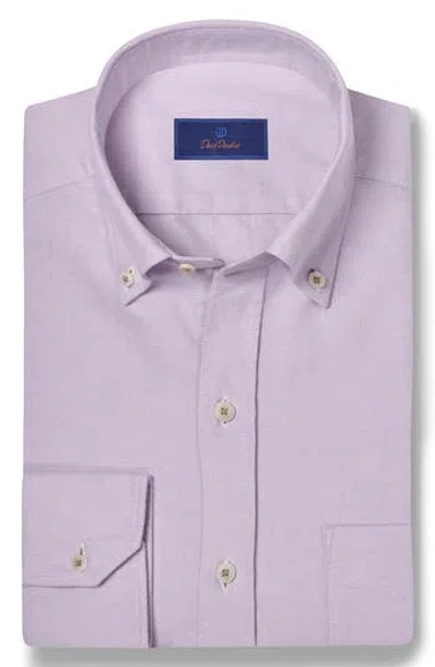 David Donahue Oxford Cotton Button-down Dress Shirt In Lilac