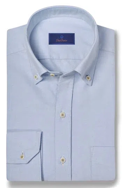 David Donahue Oxford Cotton Button-down Dress Shirt In Sky