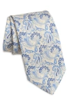David Donahue Paisley Silk Tie In Blue