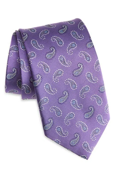 David Donahue Paisley Silk Tie In Multi