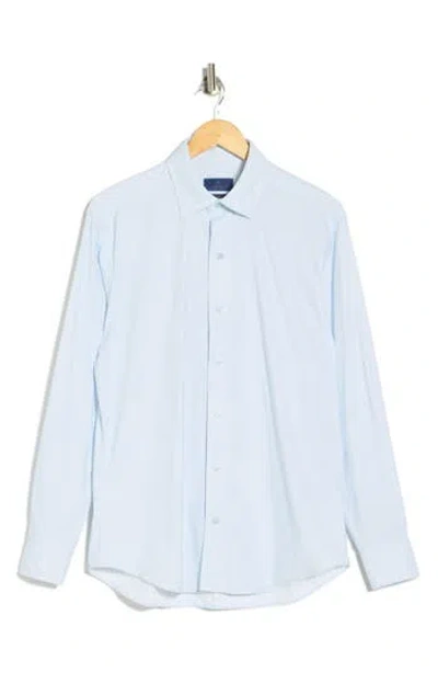 David Donahue Performance Casual Sport Shirt In Blue