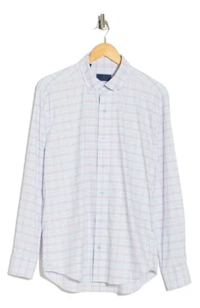 David Donahue Performance Casual Sport Shirt In Multi