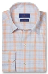 DAVID DONAHUE DAVID DONAHUE PLAID PERFORMANCE STRETCH BUTTON-UP SHIRT