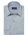 David Donahue Printed Sport Shirt In Blue