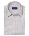 David Donahue Printed Sport Shirt In Gold