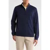 David Donahue Quarter Zip Pullover In Blue