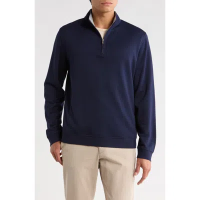 David Donahue Quarter Zip Pullover In Blue