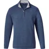 David Donahue Quarter Zip Pullover In Blue