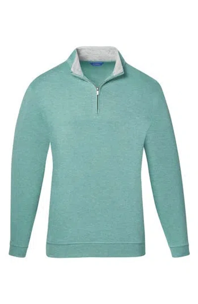 David Donahue Quarter Zip Pullover In Green