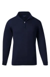 David Donahue Quarter Zip Pullover In Navy