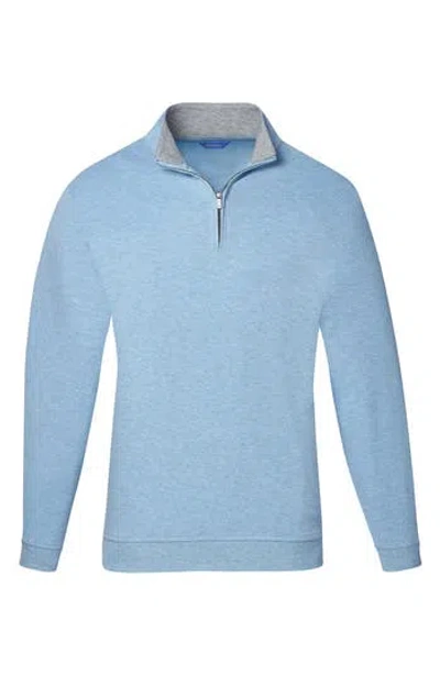 David Donahue Quarter Zip Pullover In Sky