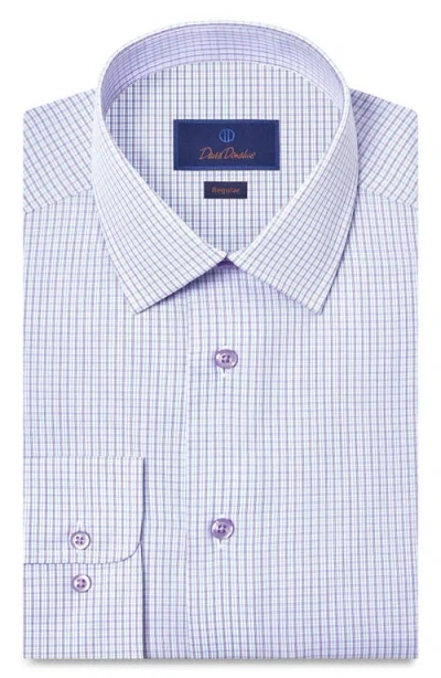 David Donahue Regular Fit Check Cotton Poplin Dress Shirt In Multi