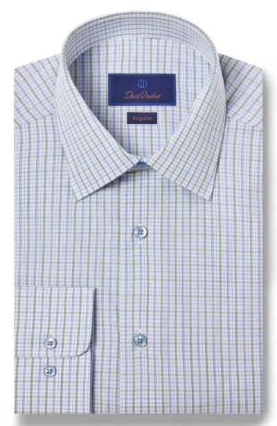 David Donahue Regular Fit Check Dress Shirt In Blue