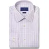 David Donahue Regular Fit Check Print Cotton Dress Shirt In Multi