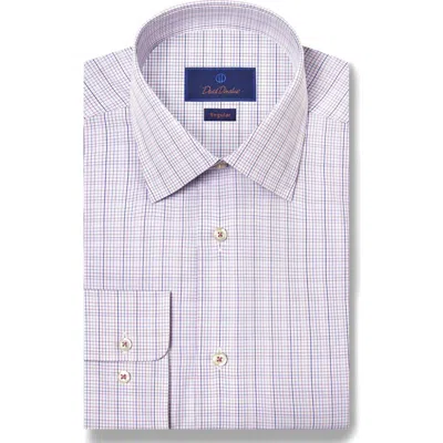 David Donahue Regular Fit Check Print Cotton Dress Shirt In Multi