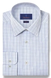David Donahue Regular Fit Check Print Cotton Dress Shirt In Multi