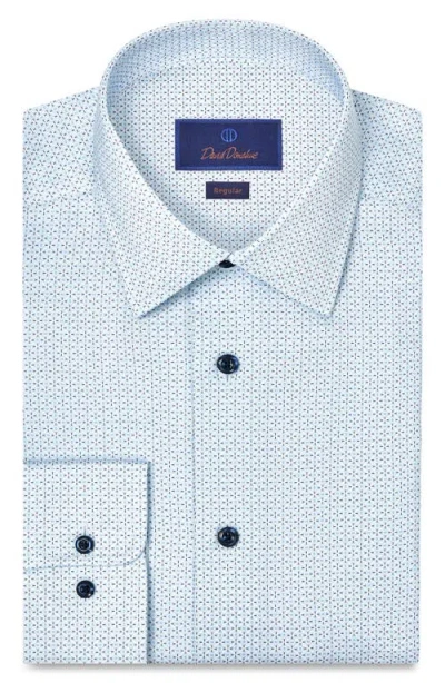 David Donahue Regular Fit Geometric Print Cotton Dress Shirt In Multi