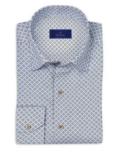 DAVID DONAHUE REGULAR FIT GEOMETRIC PRINT SPORT SHIRT