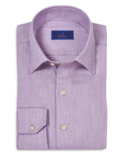 DAVID DONAHUE REGULAR FIT HERRINGBONE SPORT SHIRT