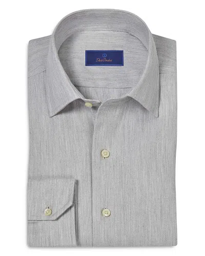 DAVID DONAHUE REGULAR FIT HERRINGBONE SPORT SHIRT