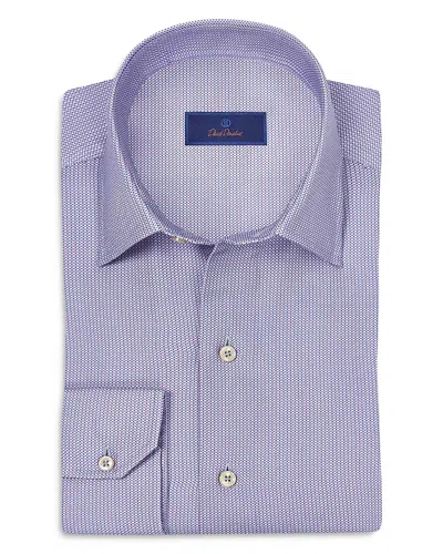 DAVID DONAHUE REGULAR FIT MICRO TEXTURE PRINT SPORT SHIRT