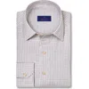 David Donahue Printed Sport Shirt In Brown