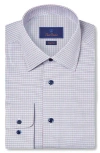 David Donahue Regular Fit Microcheck Cotton Dobby Dress Shirt In Multi