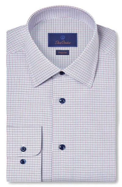 David Donahue Regular Fit Microcheck Cotton Dobby Dress Shirt In Multi