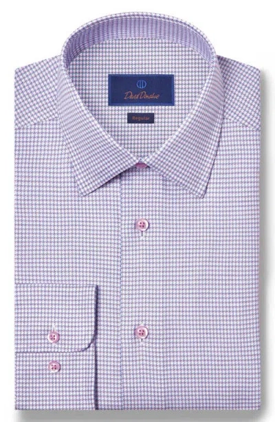 David Donahue Regular Fit Microcheck Cotton Dobby Dress Shirt In Multi