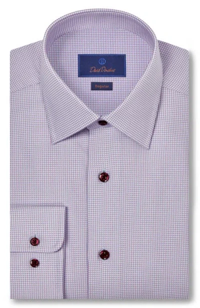 David Donahue Regular Fit Microdobby Dress Shirt In Multi