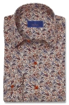 David Donahue Regular Fit Paisley Print Cotton Dobby Dress Shirt In Multi