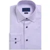 David Donahue Regular Fit Pale Purple Cotton Dobby Dress Shirt In Purple