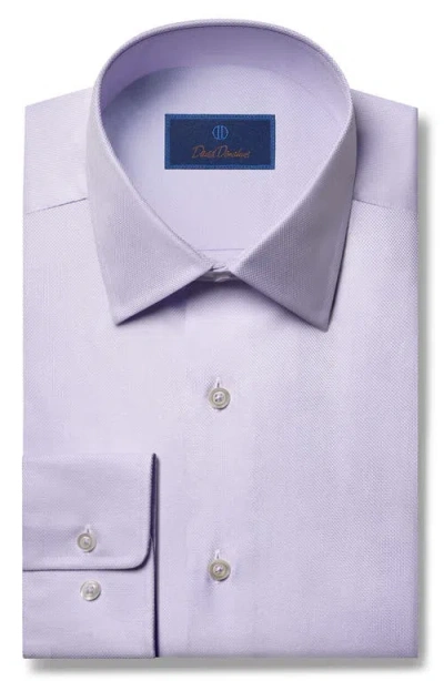David Donahue Regular Fit Royal Oxford Dress Shirt In Purple