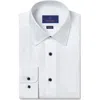David Donahue Slim Fit Super Fine Twill Dress Shirt In White